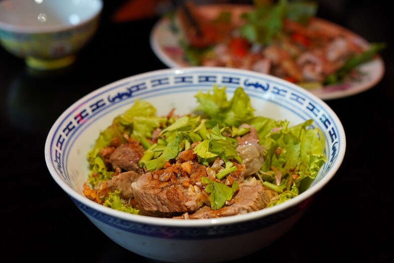 บะหมี่แห้ง ไม่เห็นบะหมี่เลยเห็นแต่เนื้อ